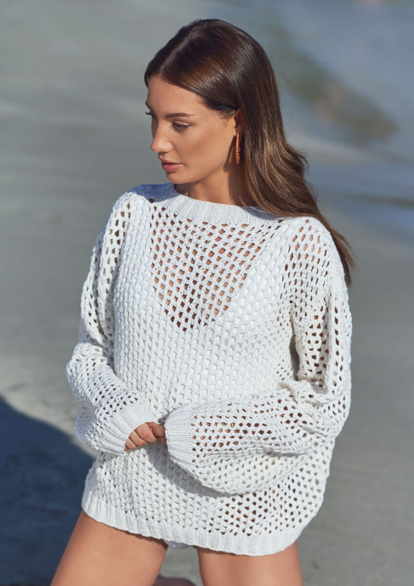 Mesh Sweater Women s Knitting Pattern Rowan