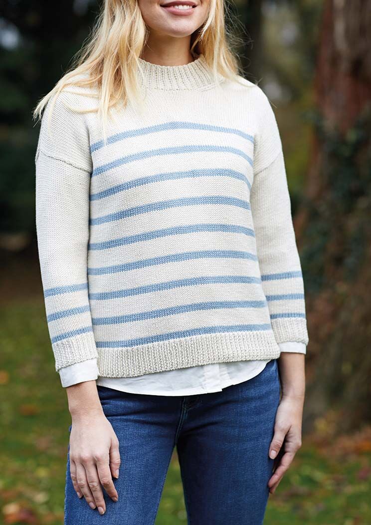 Striped Sweater | Women's Knitting Pattern | Rowan