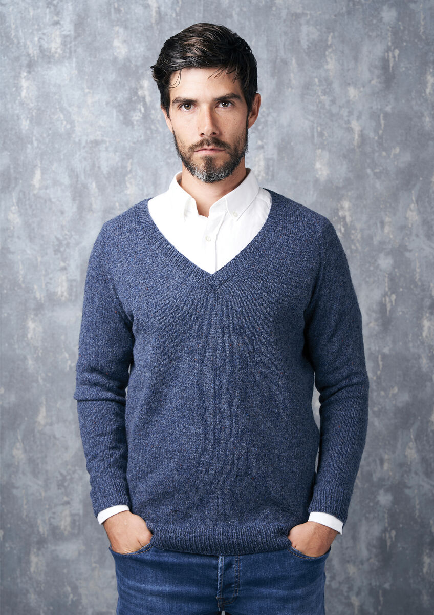 Men's v neck sale knitted jumper