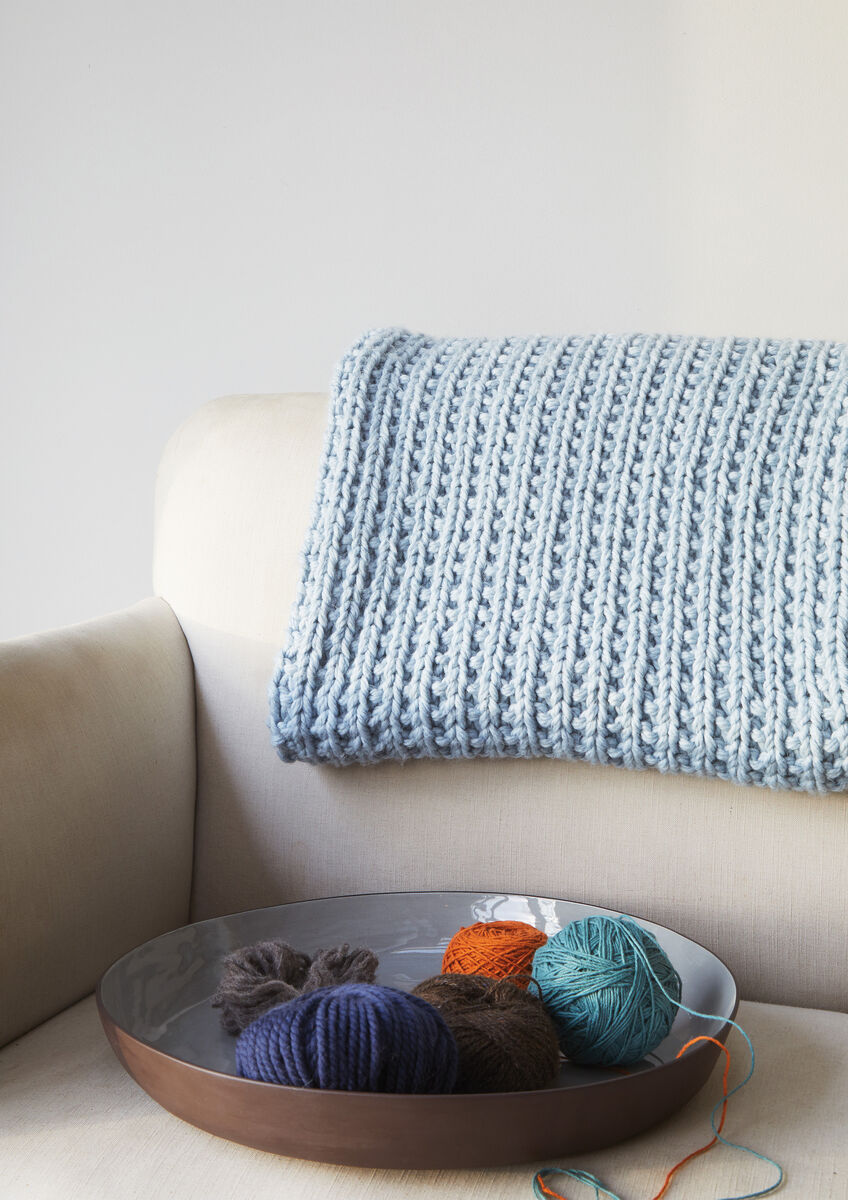 Seakale Blanket Homewares Knitting Pattern Rowan