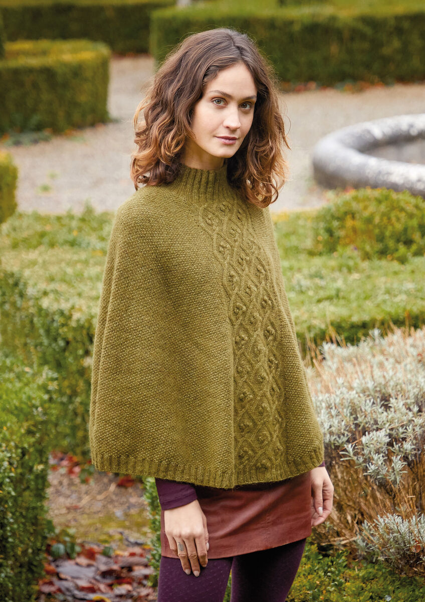 Skibo Poncho, Women's Knitting Pattern