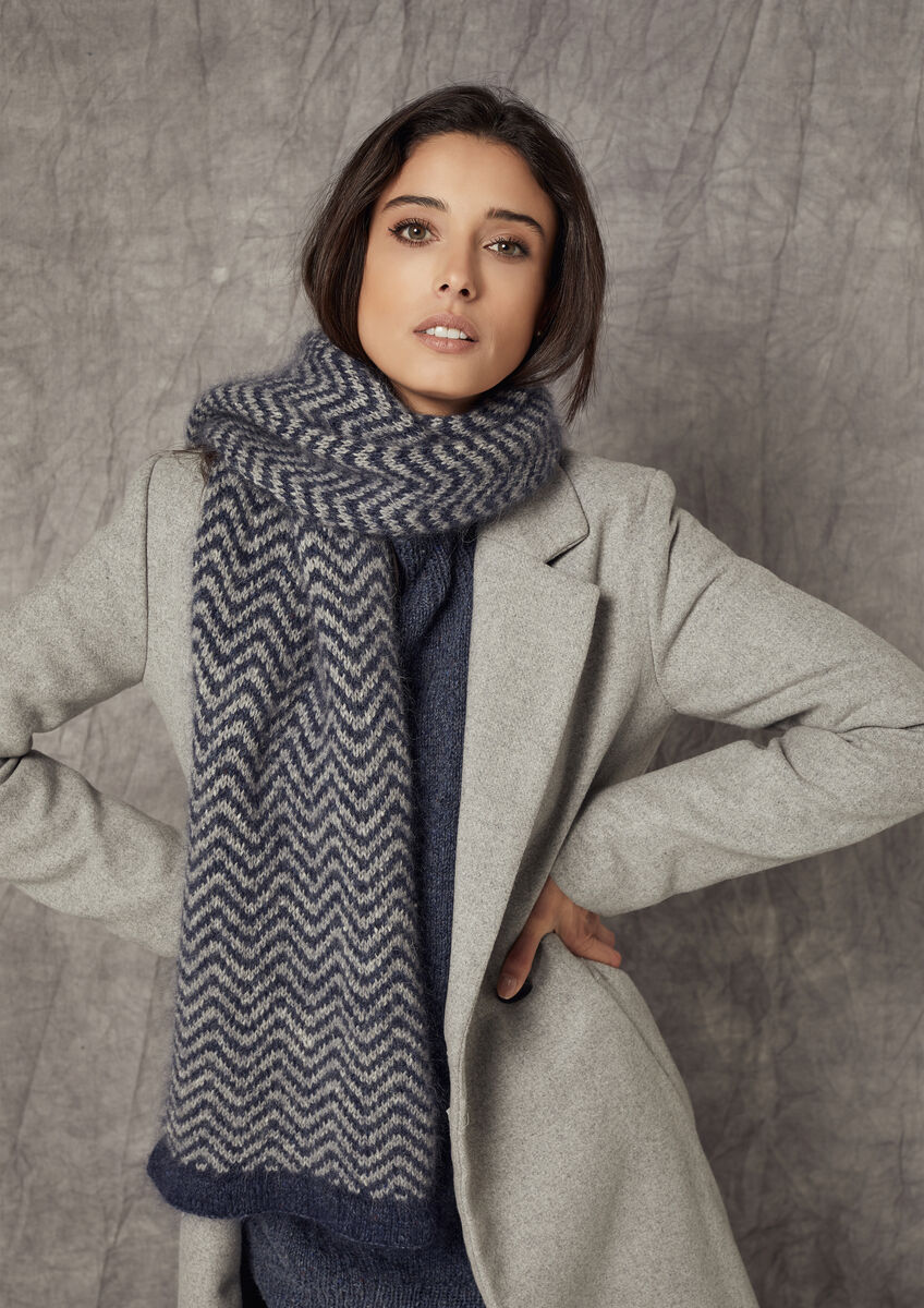 Herringbone Scarf Women's Knitting Pattern Rowan