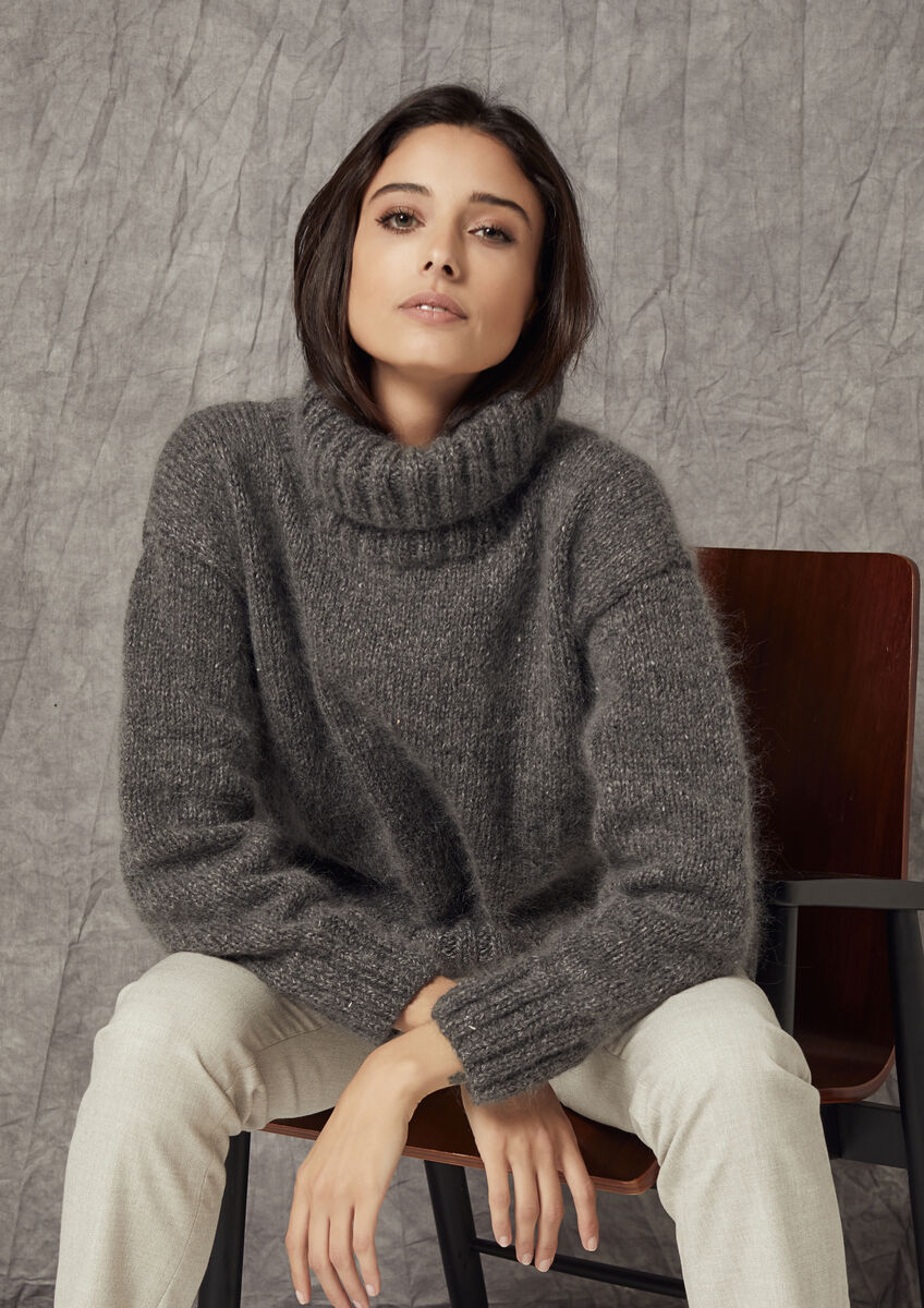 Roll Neck Jumper | Women's Knitting Pattern | Rowan