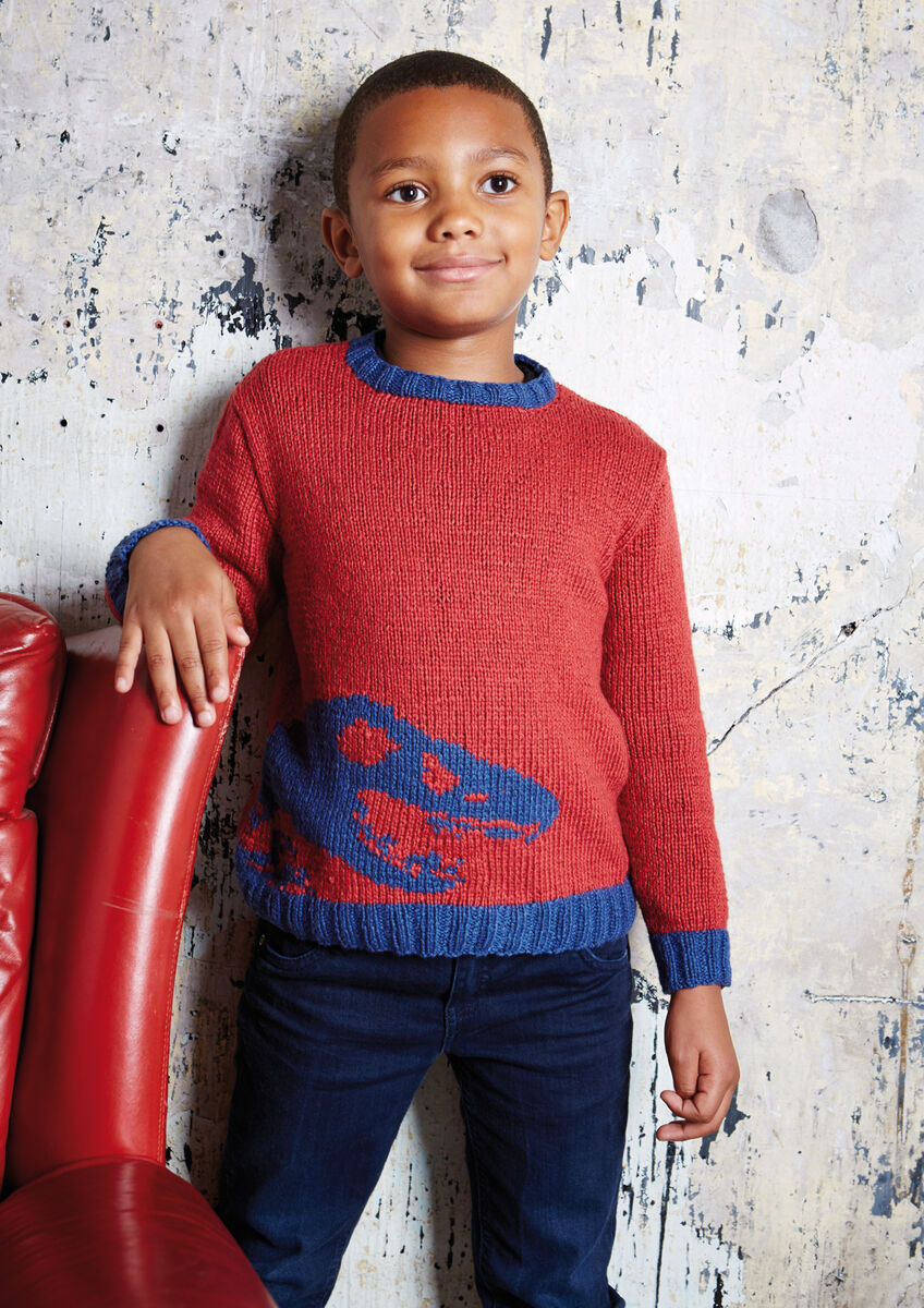 Dino Sweater | Children's Knitting Pattern | Rowan