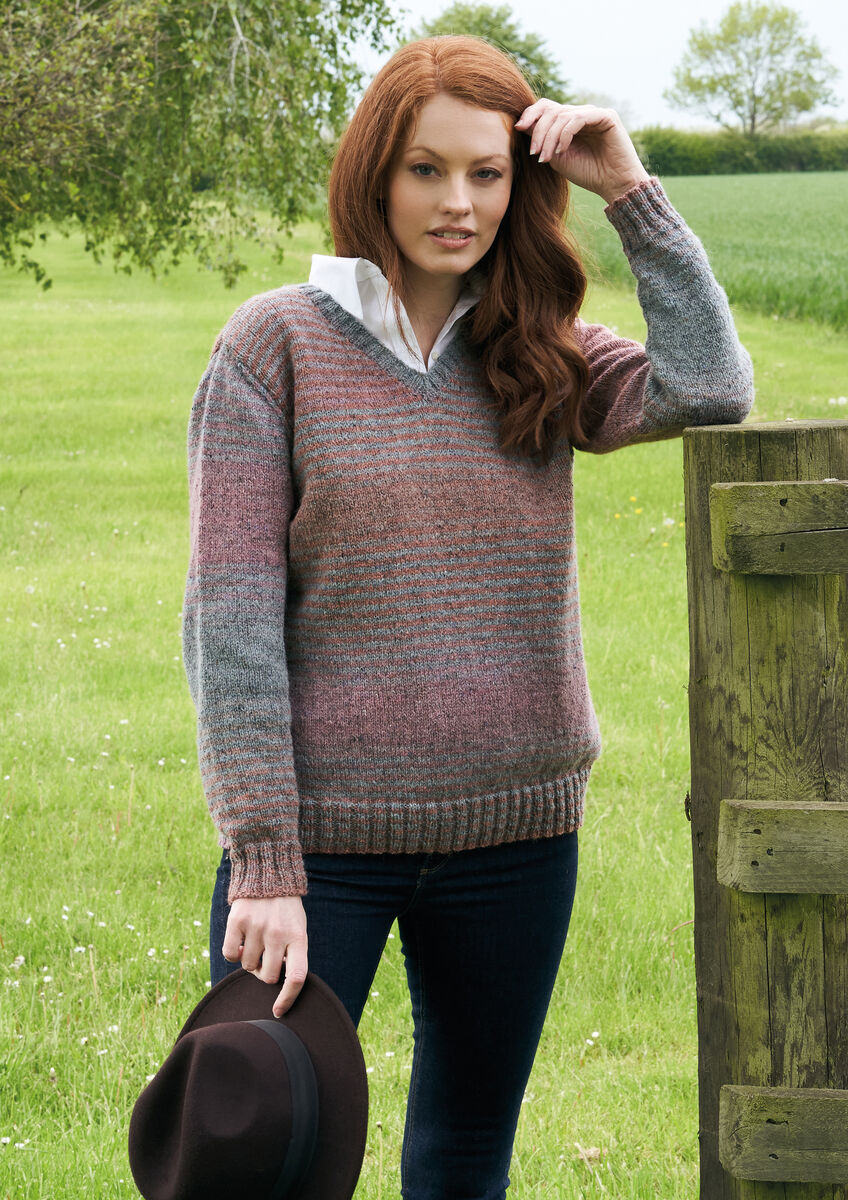 Forever Sweater V Neck Women s Knitting Pattern Rowan